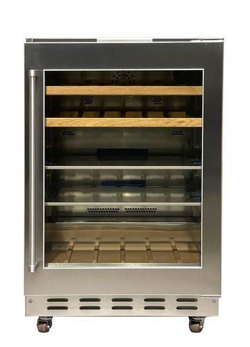 CUN Outdoor Kühlschrank Unterbau für Getränkekühler mit 1 Glastür auf Rollen